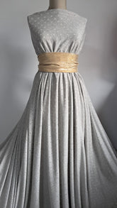 Jersey Gri cu Buline transparente -Viscoza 93% + Elastan 7% ELA1306